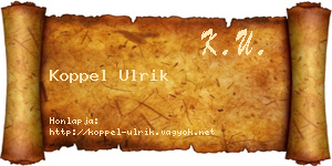 Koppel Ulrik névjegykártya